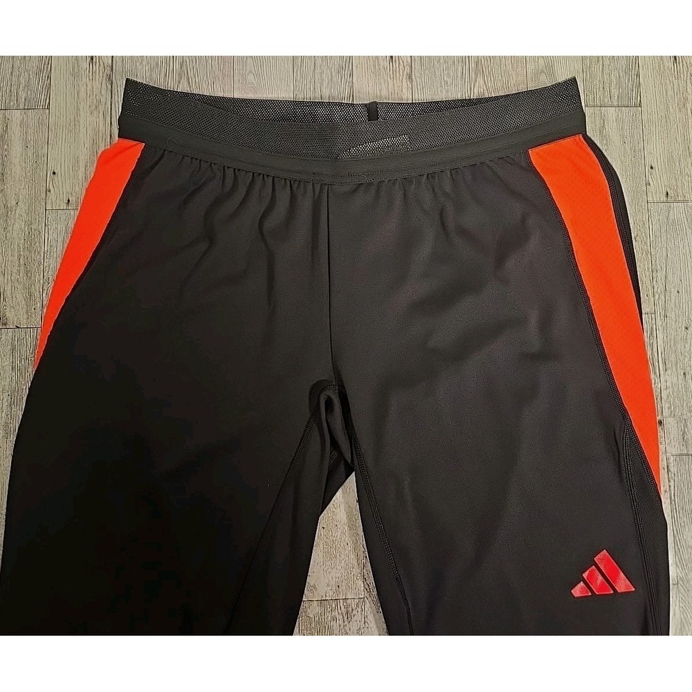 Adidas Pants XL Black Football Soccer Solar Red Sides Womens IJ7379 NEW - Picture 8 of 12